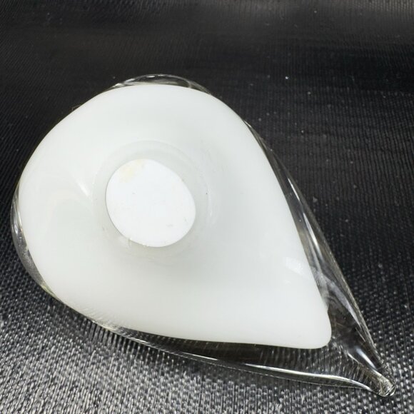 Vintage Venetian Art Glass Duck Bird Bowl Dish Candy Holder Container White VTG - Picture 8 of 14